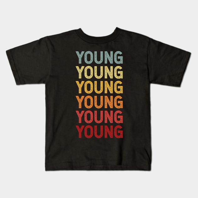 Young Vintage Name Gift Kids T-Shirt by CoolDesignsDz